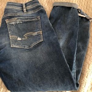 Silver Cropped Jeans